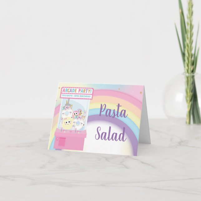 Arcade Pink Claw Machine Anniversaire Carte de ten (Devant)