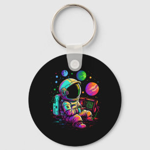 Arcade Planets Universe Gaming Astronaut Schlüsselanhänger