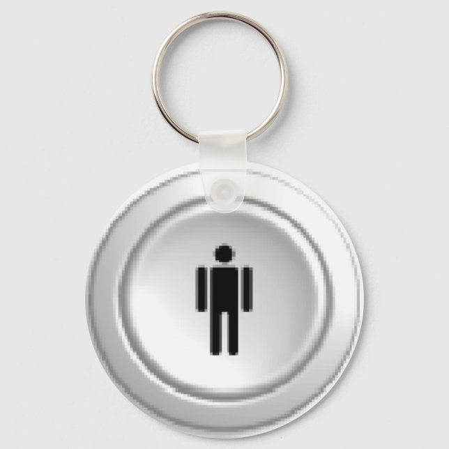 Arcade Player 1 Taste Schlüsselanhänger (Vorderseite)