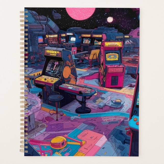 Arcade Rétro Futuriste dans l'Espace (Devant)