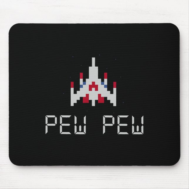 Arcade Retro Video Game Ship 1 Mousepad (Vorne)