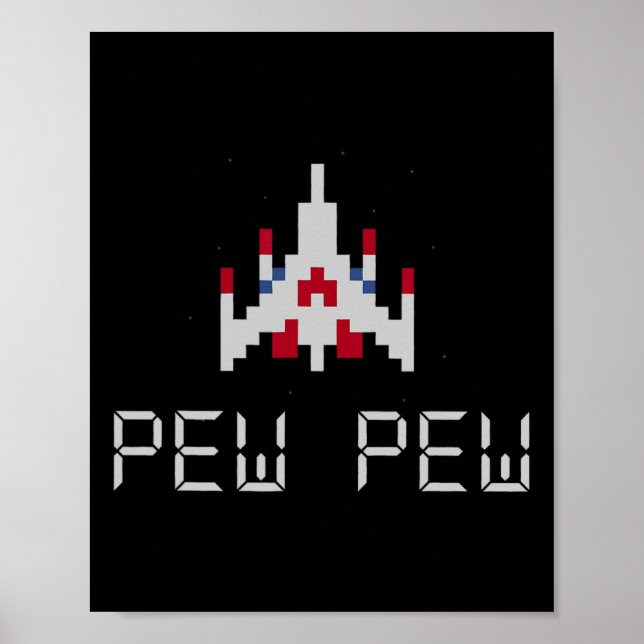 Arcade Retro Video Game Ship 1 Poster (Vorne)