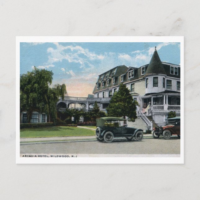 Arcadia Hotel, Wildwood, New Jersey 1924 Vintag Postkarte (Vorderseite)