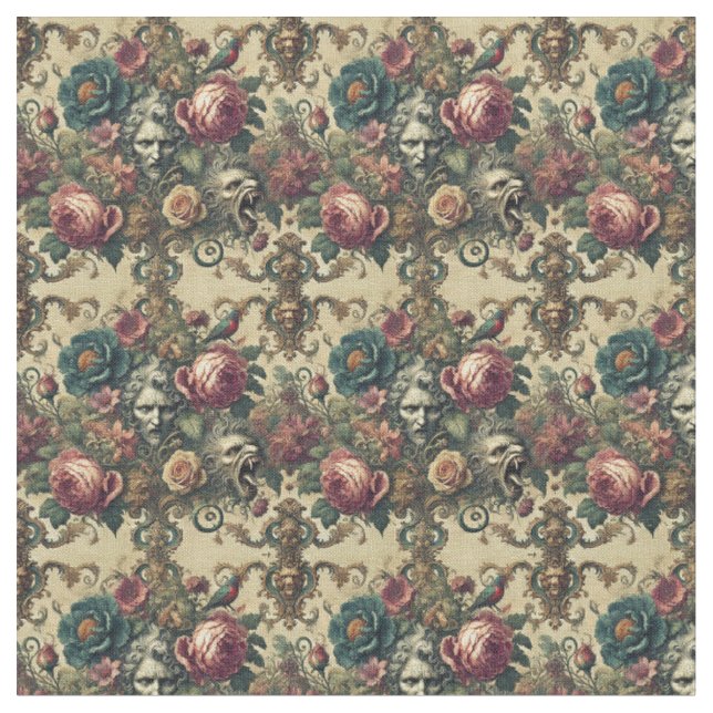 Arcane Atelier - Gothic Viktorianisch Dense Tile Stoff (Nahaufnahme)
