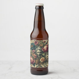 Arcane Atelier - Gotisches Barockkopfkissen Bierflaschenetikett
