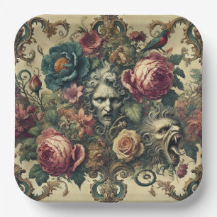 Arcane Atelier - Gotisches Barockkopfkissen Pappteller