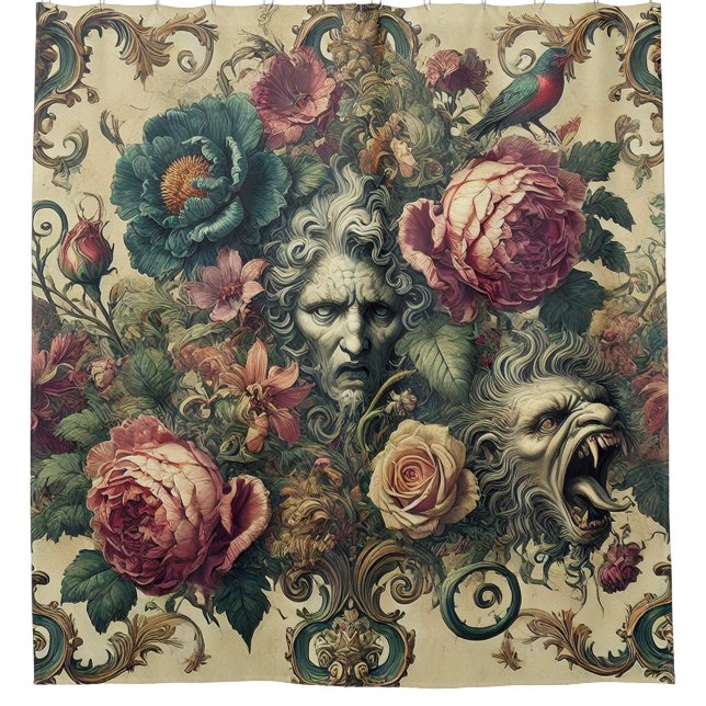 Arcane Atelier - Signature Gothic Design Duschvorhang (Vorderseite)