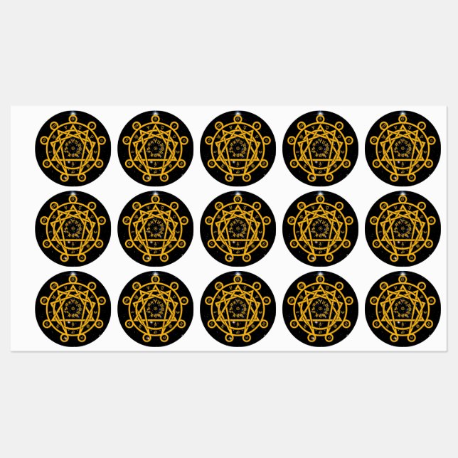 Arcane Enneagram Etiketten (Blatt)