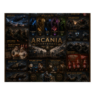 arcania storyboard poster/Welt von Arcane Poster