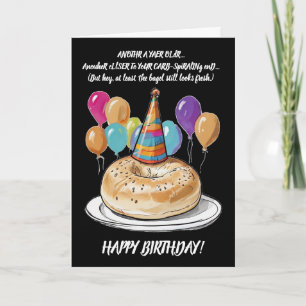 Arcastic Bagel Geburtstag mit Balloons Karte