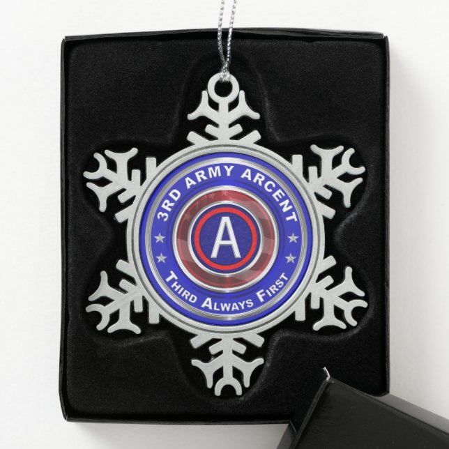 ARCENT SCHNEEFLOCKEN Zinn-Ornament (Box)