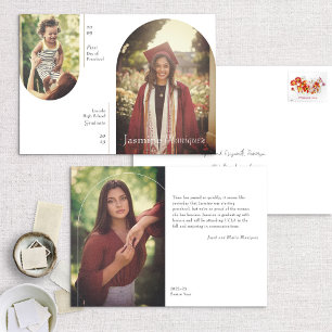 Arch 2 Photo Puis et maintenant Faire-part de dipl