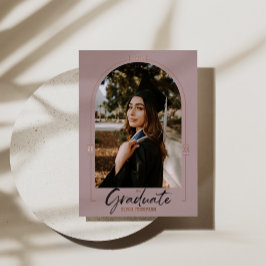 Arch Abschluss Ankündigung Rose Einladung