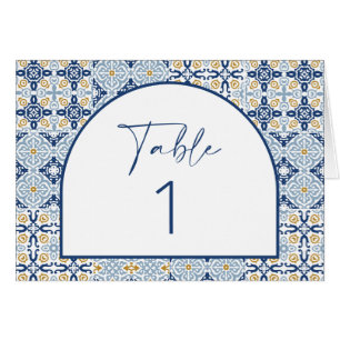 Arch Amalfi Blue Tile Table