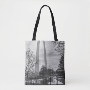 Arch aus dem Park Graustufen Tasche