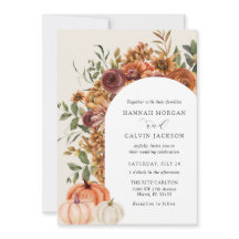 Arch Autumn Florals Pumpkin Wedding