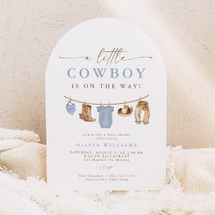 Arch Baby Wäscheleine Kleiner Cowboy Baby Shower Einladung