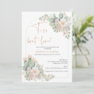 Arch Blush Floral Taco "über Liebe Paare Bridal Einladung