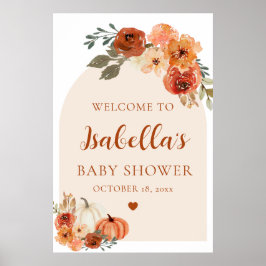 Arch Boho Little Pumpkin Baby Dusche Begrüßungszei Poster