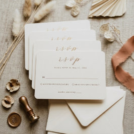 Arch Boho Minimalistische Hochzeits-RSVP-Karte Mitteilungskarte