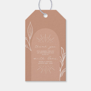 Arch Botanical Terracotta Wedding Vielen Dank Geschenkanhänger
