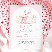 Arch Bunny Pink Floral Baby Dusche