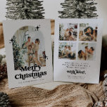 Arch Christmas Card, Retro Modern Holiday Card Feiertagskarte<br><div class="desc">Dies ist eine Retrobogen-Foto-Urlaubskarten-Vorlage mit modernem Design. Die einzigen Elemente, die nicht editierbar sind, sind die Worte "Frohe Weihnachten" // Für weitere Urlaubskarten Optionen, suchen Sie bitte "HOLIDAY CARDS" im Sincerely By Nicole Zazzle Store. * Wenn Ihnen dieses Design gefällt, Sie es aber nicht für etwas finden, das Sie suchen,...</div>