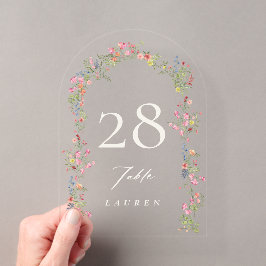 Arch floral Wedding Akryllische Tischnummern