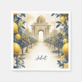 Arch Food Fun Frucht Limon Lemon Brautparty Serviette