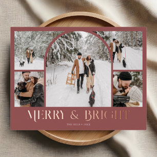 Arch Foto Collage Frohe Weihnachtsfeiertage Folien Feiertagspostkarte
