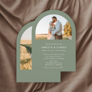 Arch Foto Elegante Kalligraphie Hochzeit Einladung