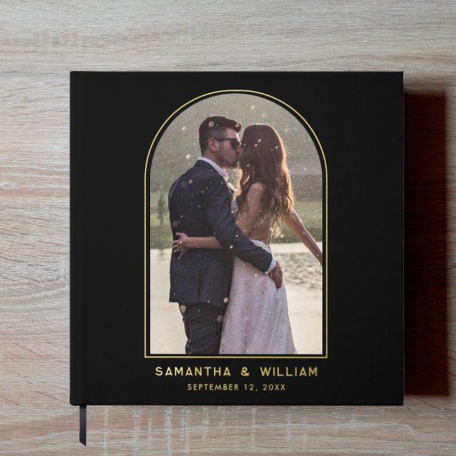 Arch Foto Goldmedaille Gästebuch (Wedding Arch Photo Gold Foil Guest Book)