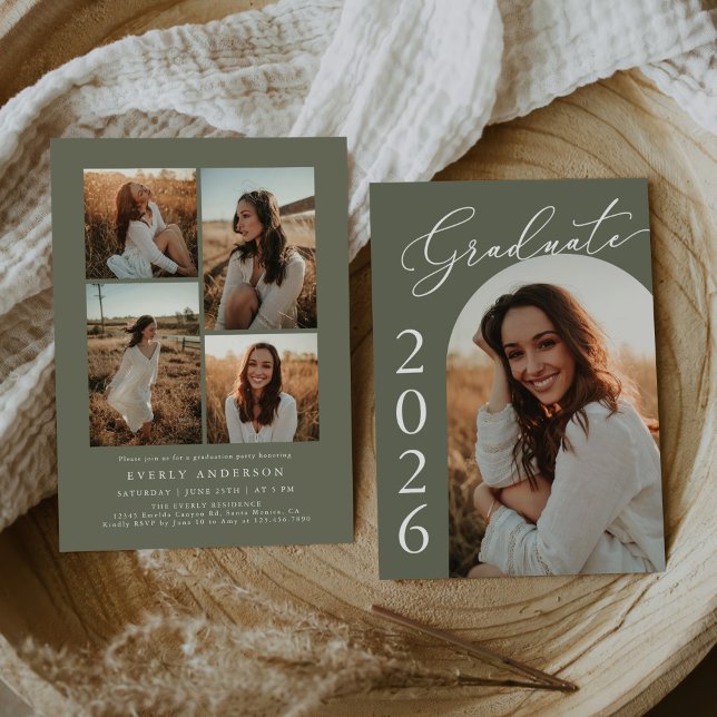 Arch Foto Graduation Party Einladung Ankündigung (Von Creator hochgeladen)