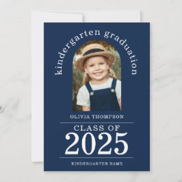 Arch Foto Kindergarten Graduate 2025 Navy Blue Ankündigung