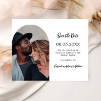 Arch Foto Moderne Hochzeit Speichern Sie die Datum