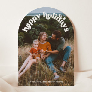 Arch Foto Retro Happy Holidays Card Einladung