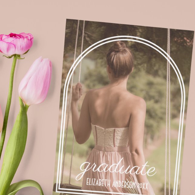 Arch Frame Graduation Announcement Ankündigung (Von Creator hochgeladen)