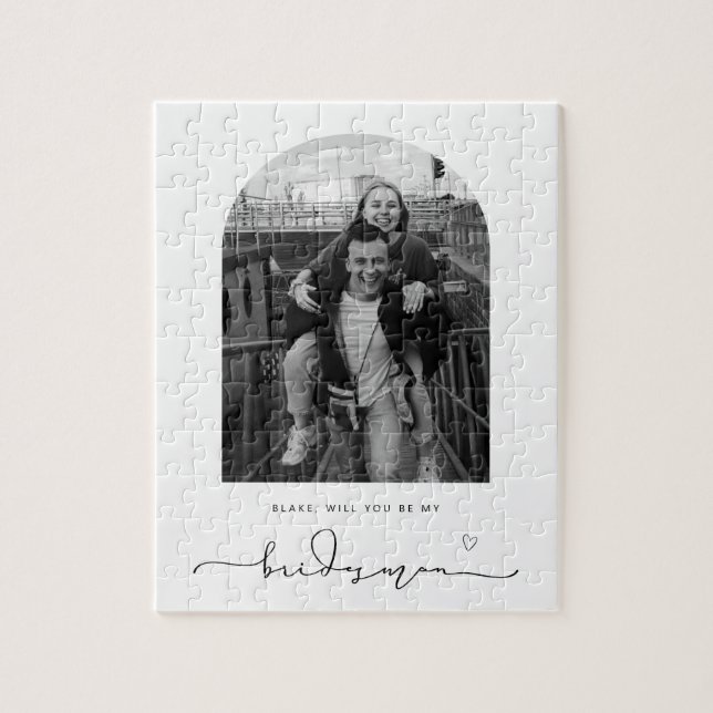 Arch Frame Seras-tu mon Bridesman Puzzle (Vertical)