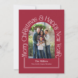 Arch Greeting Editable Color Holiday Card Feiertagskarte