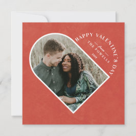 Arch Heart Saint Valentin Carte photo - Rouge