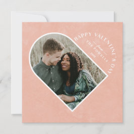 Arch Heart Valentine's Day Carte photo - Peach