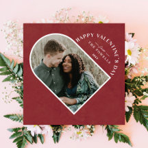 Arch Heart Valentine's Day Foto Card - Currant