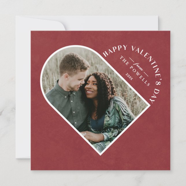 Arch Heart Valentine's Day Foto Card - Currant Einladung (Vorderseite)