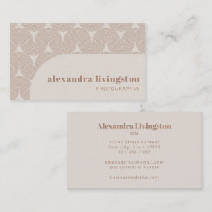 Arch Line Beige Tan Fotografen Studio Visitenkarte
