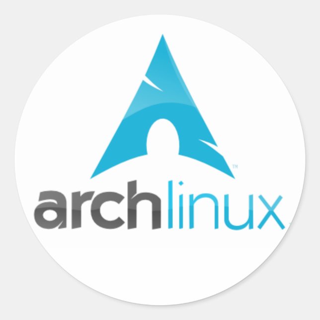 arch linux bald runder aufkleber (Vorderseite)