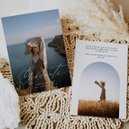 ARCH-MINIMALIST FOTO GRADUIERUNG ANNOUNCEMENT ANKÜNDIGUNG