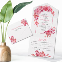Arch mit rosa und roten Blume und Blätter Hochzeit