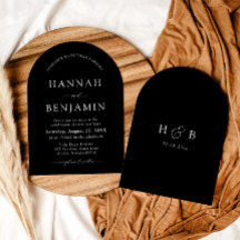 Arch Modern Black & White Minimalistisch Wedding