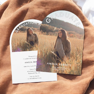 Arch Modern Photo Graduation Party Invitation