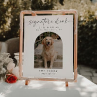 Arch Pet Foto Signature Drink Hochzeit Bar Zeichen